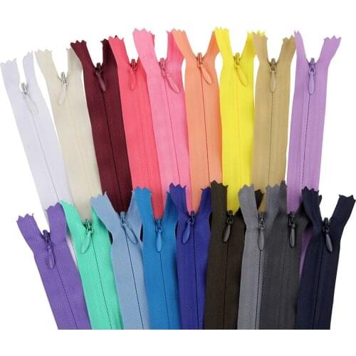 24 cm Invisible Zippers DIY Nylon Coil Zipper For Sewing Clothes Cushion Pillow Tailor Tool 100 pcs/lot