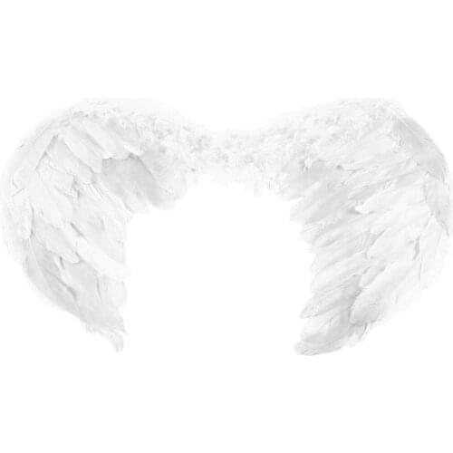 45x35cm Fairy Angel Wings White Feather for Baby Girls Fancy Dress Costume Halloween Party Event Supplies Fashion Dresses New
