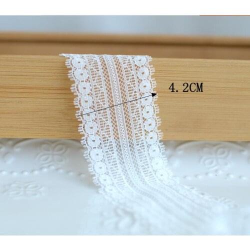 5 Meters Ivory Bilateral Embroidered Smooth Lace Ribbon Applique Handmade DIY Sewing Craft Lace Trim Garment Accessories