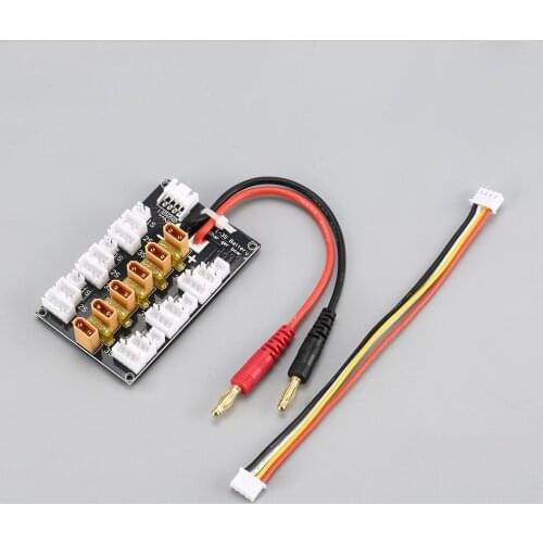 6 Packs XT30 1S 2S 3S 20A XT30 Plug Lipo Battery Parallel Charging Board for IMAX B6 Charger RC Car Drone Balance Charge Part