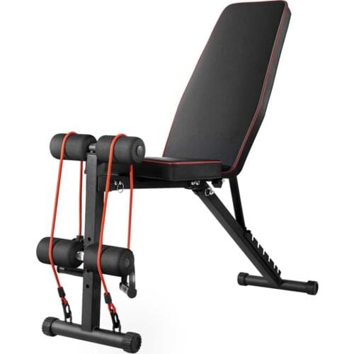6 in 1 Gym Bench Multifunctional Supine Board Foldable Abdominal Machine Bodybuilding Home Fitness Equipment Exercise Training