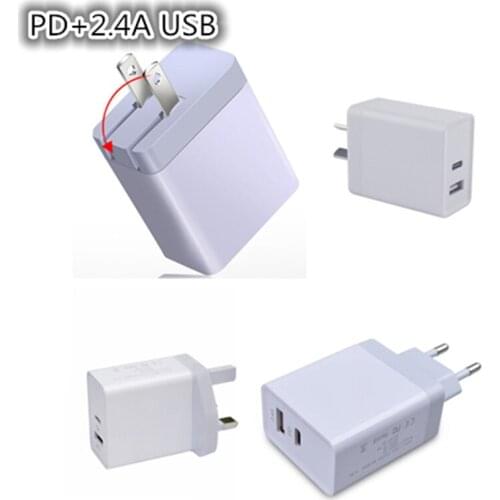 Fast Charging Travel Adapter PD 2.4A AU plug USB Type C Charger for iPhone 11pro X XR XS Max Us Russia UK Australia