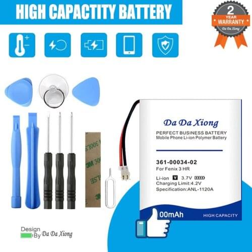 720mAh 361-00034-02 Battery For Garmin Fenix 3 Fenix3 3F, Fenix 3 HR GPS sports watch