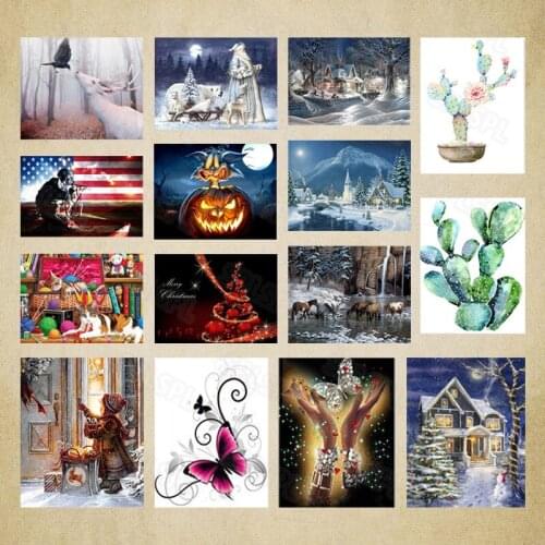 Diy Diamond Painting Modern Landscape Green Plant Animals Personality Sofa Background Wall Painting Niche Decorative Painting