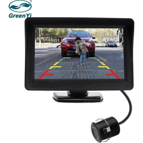 GreenYi Car Rear View Camera Universal Reverse Camera With Monitor CCD Car Mirror Monitor For Trucks Parking Assistance System