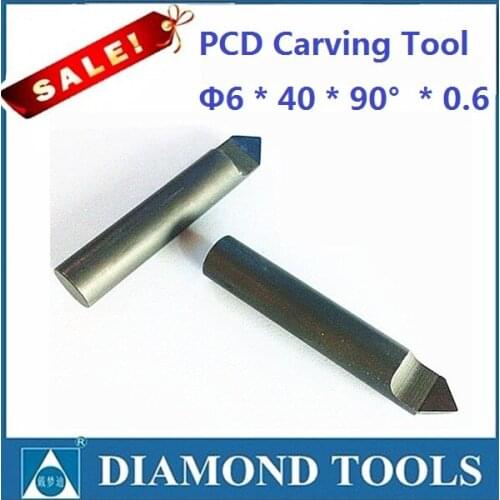 Free shipping cost 90 degree DPJ 064506 PCD Diamond Router Bits diameter 6 mm Stone Engraving Bits