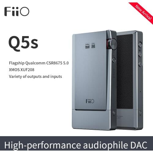 FiiO Q5s Bluetooth 5.0 AK4493EQ DSD-Capable DAC&Amplifier,USB DAC Amplifier for iPhone/computer/Android/Sony 2.5mm 3.5mm 4.4mm