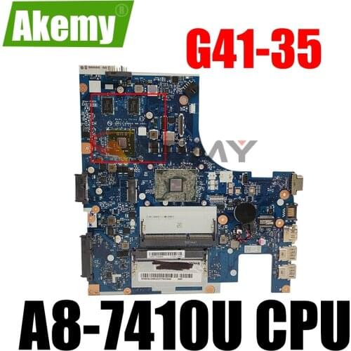 For lenovo G41-35 Laptop motherboard G41-35 BMWQ3/BMWQ4 NM-A401 R5 330M GPU Motherboard ( A8-7410U CPU ) tested 100% work