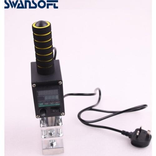 SWANSOFT Manual LOGO Leather Paper PVC Shoe Hot Foil Stamping Bronzing Embossing Machine Heat Press Machine Punch Press Branding