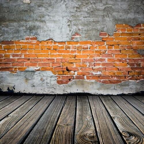 Retro Wood Floor Brick Wall Vinyl Backdrops for Photography Custom Photo Background Studio Props Camera Photography Newborn