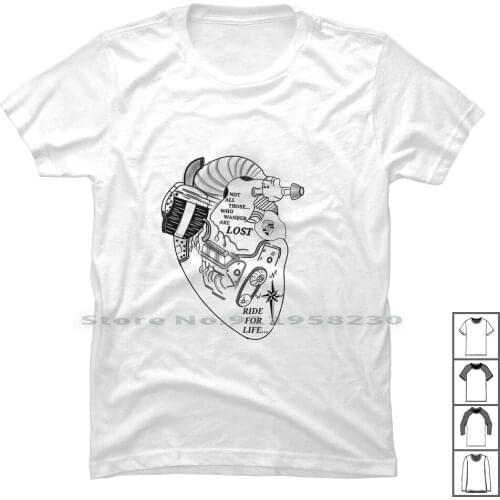 Mechanical Heart T Shirt 100% Cotton Mechanical Engineering Mechanical Mechanic Machine Rider Heart Tool Ring Iker Ear Art Me