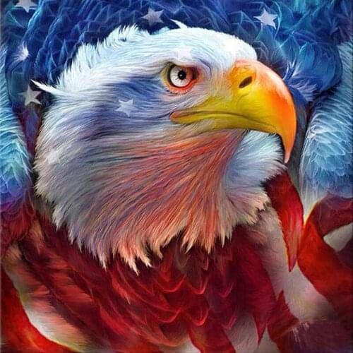 GLymg Eagle Diamond Painting Cross Stitch Full Square Drill Mosaic Decoration Bird Animal Diamond Embroidery Wall Handicrafts