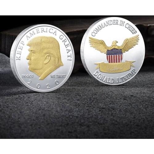 2020 Trump Coin Keep America Great Commemorative Coin Collection Home Decoration Crafts Badge Souvenirs Desktop Ornaments Gift