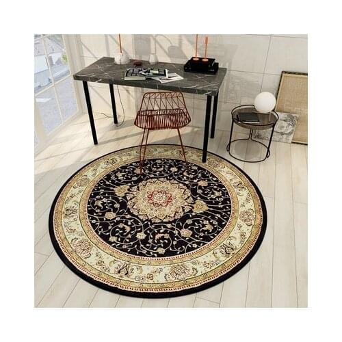 Round Carpet Persian Style Retro Computer Chair Sofa Bedroom Living Room Decorative Floor Mat