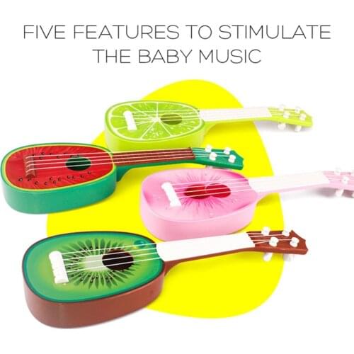 Hot Sale 32CM Children Kids Learn Guitar 4 String Ukulele Creative Cute Mini Fruit Can Play Musical Instruments Kid Gifts#262381