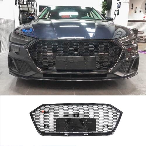 For A7 Bumper Grilles For A7 S7 2019 2020 Front Racing Grill Auto Grills Grille For Trims Front Bumper Mesh Grill