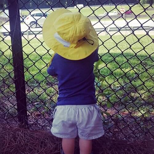 Fashion Adjustable Infant Fisherman Bonnet Children Outdoor Sport Sunscreen Hat Solid Color Breathable Cotton Caps Birthday Gift