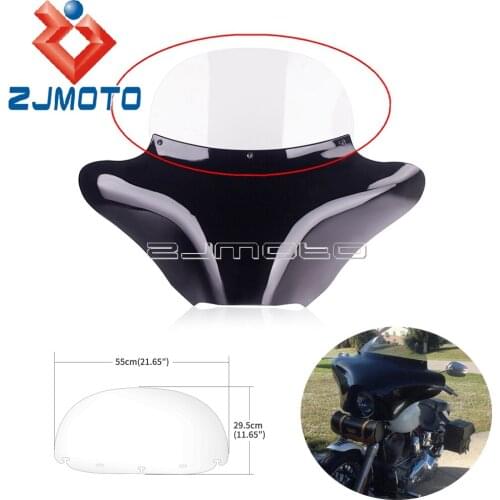 For Harley Dyna XL Sportster Fat Street Bob Low Rider Super Glide 10" Wind Deflector Fairing Replacement Windshield Wind Screen