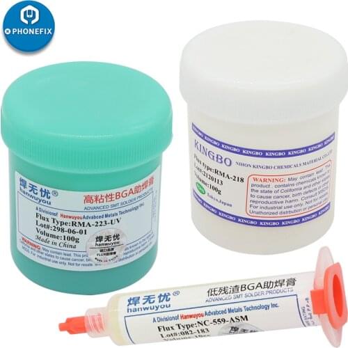 KINGBO soldering tin paste RMA-218 NC-559-ASM RMA-223 BGA Solder Paste Flux No-Clean BGA Tin Cream SMD Soldering