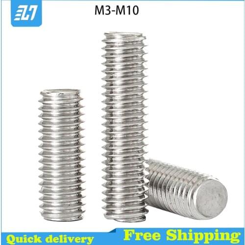 Full thread Rod Threaded Bar Screw Bolt 304 Stainless Steel M3 M4 M5 M6 M8 M10