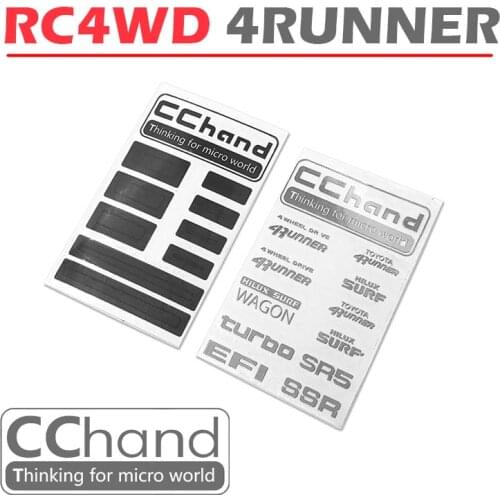 Full metal decoration sticker logo for RC4WD 4RUNNER 1/10 rc car toy