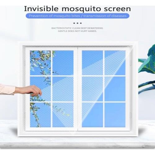 Anti Mosquito Window Self-adhesive Mosquito Net Flyscreen Curtain Insect Fly Mosquito Bug Mesh Window Screen Home With Tape