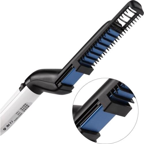 Hot Multifunctional Hair Comb Brush Beard Straightener Hair Straighten Straightening Comb Hair Curler Quick Hair Style 100PCS