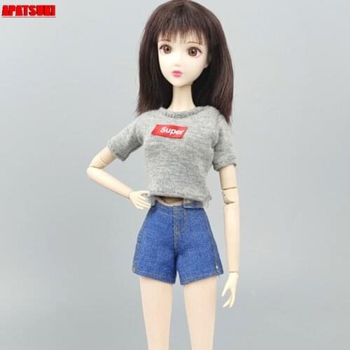 Blue Denim Jeans Bottoms Shorts For Barbie Doll Outfits Clothes Fashion Short Pants For Blythe 1/6 Doll Accessories Toys Gift