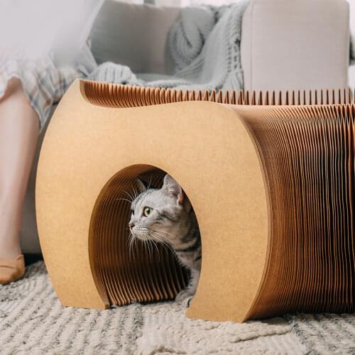 Folding cat tunnel stool pet cat channel toy creative shoes kraft paper coffee table stool sofa stool Sofa stool cats cat toy