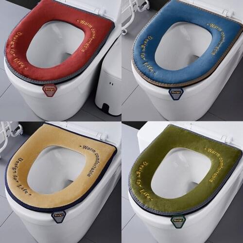 1Pc Winter Soft Warm Toilet Seat Cover Household Washable Bathroom Closestool Mat Home Supplies