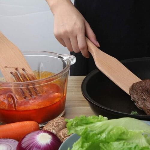 2021 Wooden Kitchen Nonstick Spatula Pastry Stirring Small Spatula Kitchen Cooking Tools Spatula Kitchen Utensils Supplies