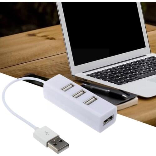 4-Port USB 2.0 Hub One Drag Four Splitter Hub Plug Computer Socket USB Expansion For Laptop Hub Converter Splitter Mini Q2A8