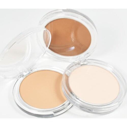 8 Colors Optional Crystal Transparent Shell Pressed Powder Private Label Matte Oil Control Long-lasting Makeup Setting Powder