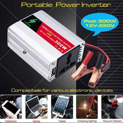 300W Car Power Inverter Converter Adapter DC 12V to AC 220V with USB Display Cigarette Lighter Plug For Home Appliances Outdoors