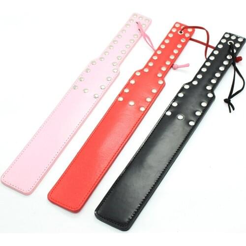 38cm Leather Whipping Bdsm Spanking Fetish Palette Paddle Slave Flirting Bondage Sexly Role Play for Couple Sex Toys Adult Games
