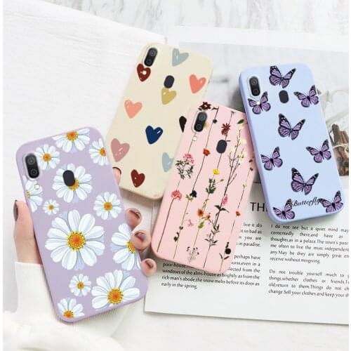 Case For Samsung Galaxy A30 Cases 6.4" Soft TPU Protection Cover For Samsung Galaxy A 30 a 30 Cute Flower Love Heart Matte Coque