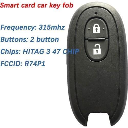 CN048009 Original 2Button Smart Card Suzuki Key Fob 315MHz FSK PCF7953 X 47 CHIP FCCID R74P1 With/Without Logo