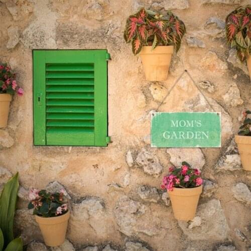 Garden Series Wooden Pendant Hanging Plate With Green Plant Pattern Home Door Exquisite Practical Hanging Design Plaque Decors