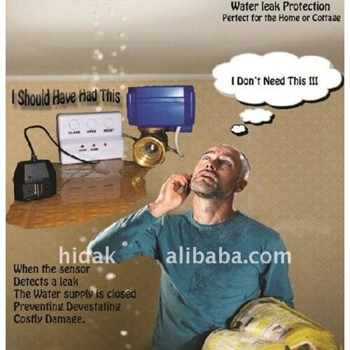 Prevent Water Loss Water Leakage Detetor Sensor Alarms Water Saver HIDAKA WLD-806 DN15 single valve