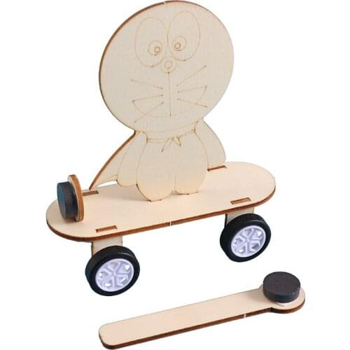 Kids High-tech Small Production Model Educational Toys For Children DIY Handmade Science Experiment Magnetic Car Assembled Games