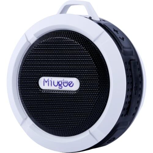 Waterproof Bluetooth Speaker , Portable Outdoor Speaker, Bathroom Speaker with Suction Cup & Sturdy Hook for Pool Beach Party