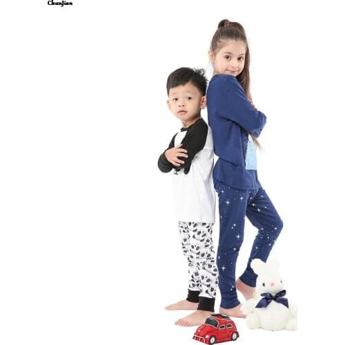 Cotton Boys And Girls Panda Pajamas Children Sleepwear Unicorn Pajamas Pyjamas Kids For 2-8Years Princess Nightwear Clothes Sets