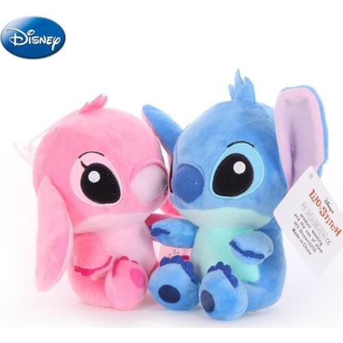 20cm Disney Lilo&Stitch Movie Cartoon Stuffed Plush Anime Figure Doll Anime Plush Toy Pendant Toy Girl Kawaii Birthday Kid Gift