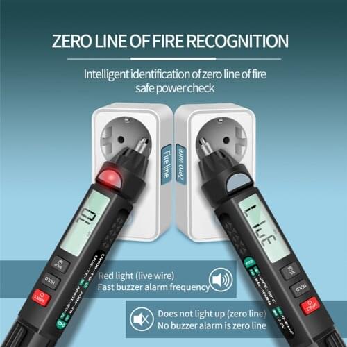 A3007 Multi-function Digital Meter Power Energy Pen Type 6000 Counts Non Contact Power Factor Multi-Functional Meter