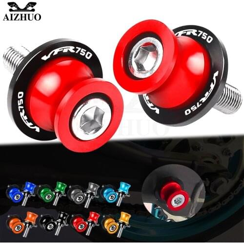 Motorcycle 8MM Swingarm Spools FOR HONDA VFR750 F R 1986 1987 1988 1989 1990-1998 LOGO Stand Screws CNC Aluminum VFR750F VFR750R