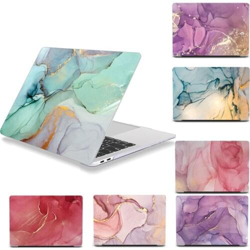 Marble Laptop Case for Macbook M1 Chip Air Pro Retina 12 13 15 16 Inch A1932 with Touch Bar Mac Case for A2337 A2338 A2251 2020