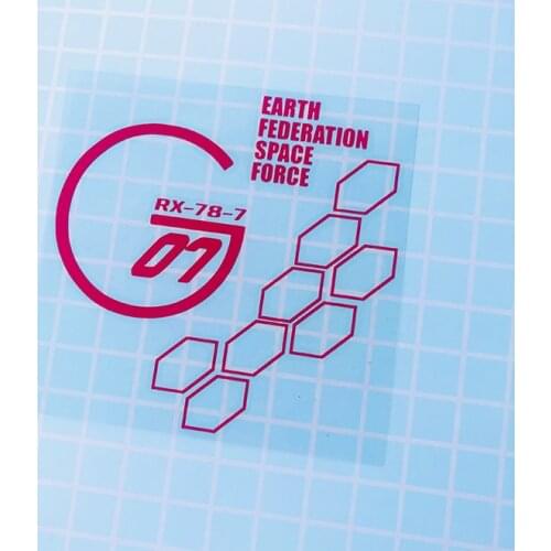 Car Sticker Guitar Auto Window Rear Windshield Decorate Decals for Classic Robot Anime RX-78-7 EFSF Earth Federation Space Force