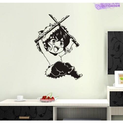 Demon Slayer Wall Decal Kimetsu no Yaiba Vinyl Hashibira Inosuke Wall Stickers Decal Decor Home Decoration Anime Car Sticker