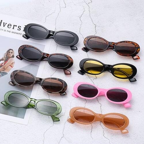 Vintage Leopard Jelly Color Sun Glasses Fashion Small Oval Sunglasses for Women Shades Fashion UV400 Eyewear Wholesale