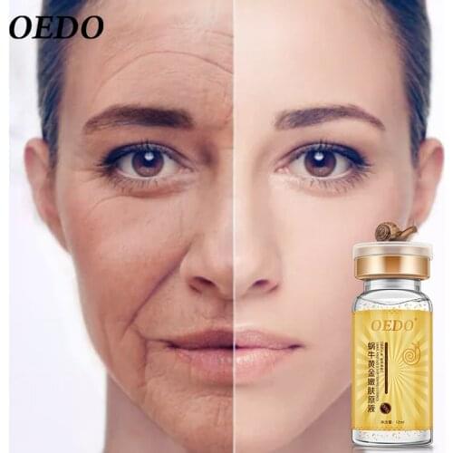OEDO Snail Gold Anti-Aging Essence Moisturizing Hyaluronic Acid Anti-Wrinkle Whitening Cream Snail Extract Facial Skin Care 12ml